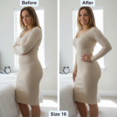 Loumora Full Body Shapewear with Anti-Roll Tech & Zipper