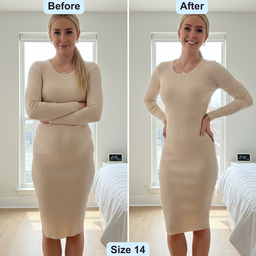 Loumora Full Body Shapewear with Anti-Roll Tech & Zipper