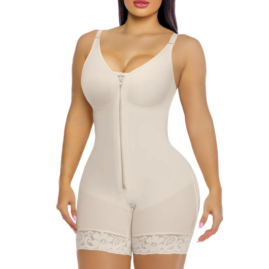 Loumora Full Body Shapewear with Anti-Roll Tech & Zipper