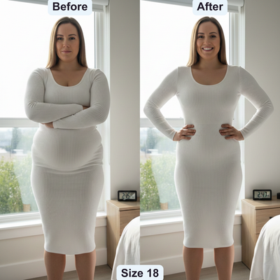 Loumora Full Body Shapewear with Anti-Roll Tech & Zipper